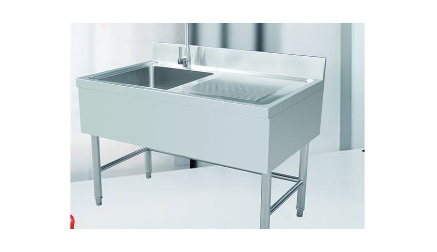 single and double bowl stainless steel sink configuration